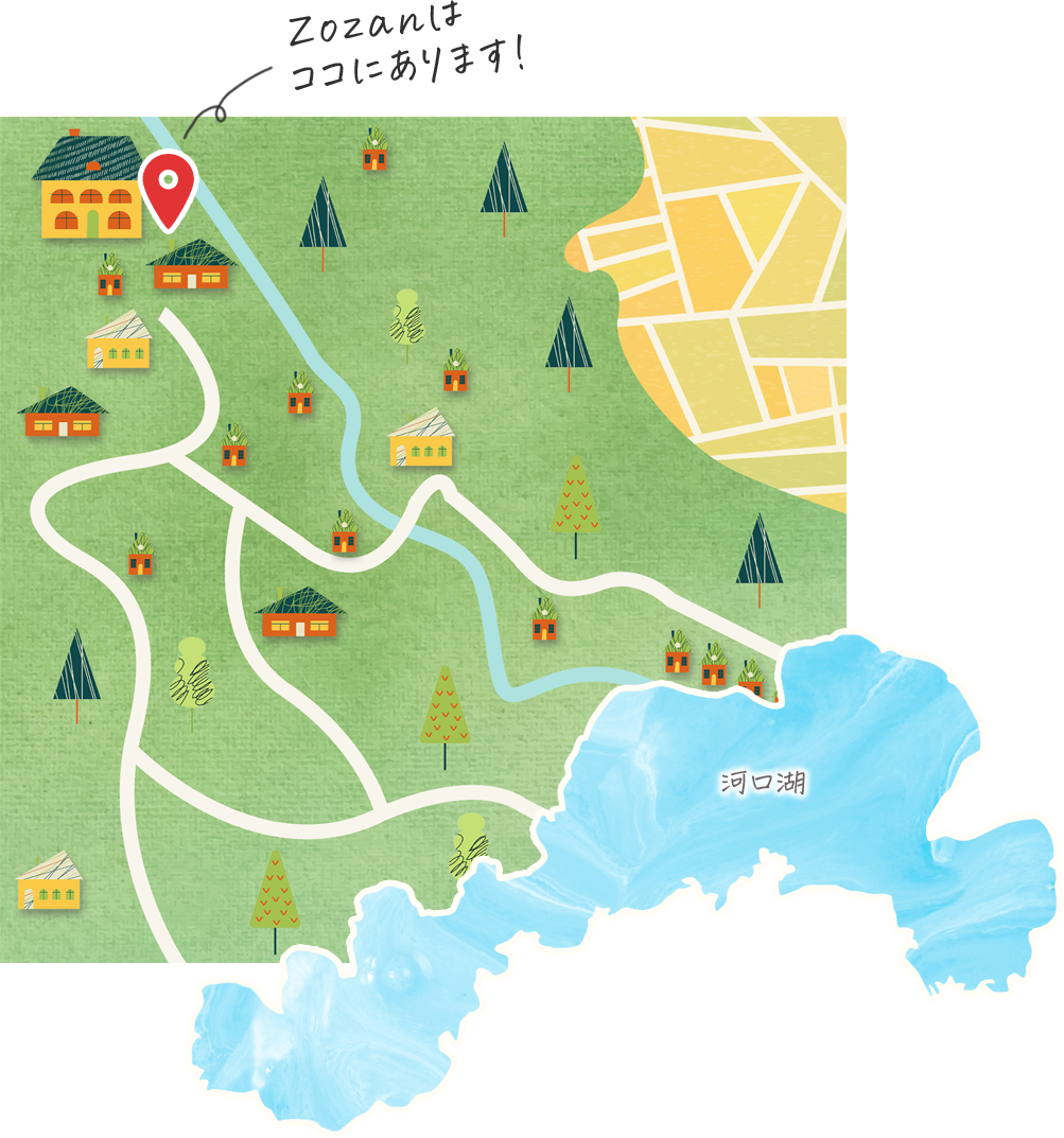 ペンションZozanの周辺マップ